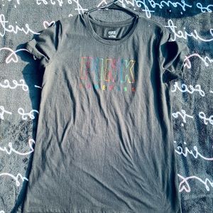 Pink everyday tee rainbow foil